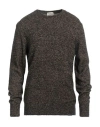 Brooksfield Man Sweater Khaki Size 44 Virgin Wool, Polyamide In Beige