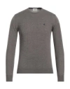 Brooksfield Man Sweater Khaki Size 50 Virgin Wool In Beige