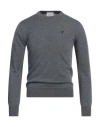 Brooksfield Man Sweater Lead Size 46 Virgin Wool In Grey