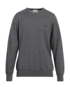 Brooksfield Man Sweater Lead Size 46 Virgin Wool In Grey