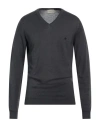 Brooksfield Man Sweater Lead Size 48 Virgin Wool In Grey
