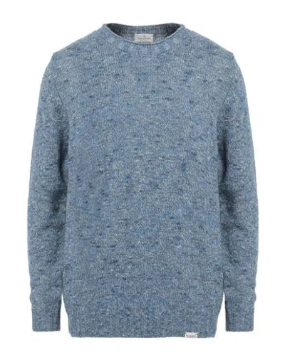 Brooksfield Man Sweater Light Blue Size 44 Polyamide, Cotton, Wool, Viscose, Cashmere