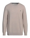 Brooksfield Man Sweater Light Brown Size 44 Virgin Wool In Beige