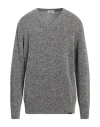 Brooksfield Man Sweater Lead Size 46 Virgin Wool In Grey