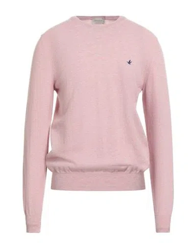 Brooksfield Man Sweater Light Pink Size 44 Virgin Wool
