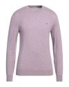 Brooksfield Man Sweater Lilac Size 44 Cotton, Cashmere In Pink