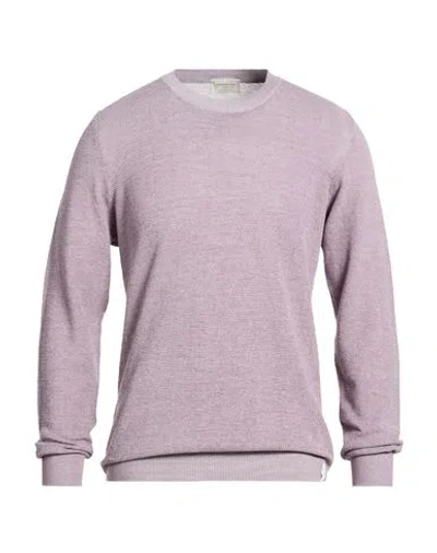 Brooksfield Man Sweater Lilac Size 46 Cotton In Pink