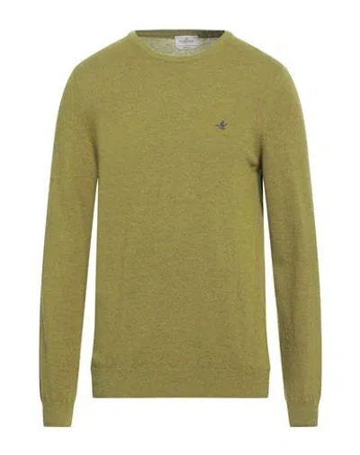 Brooksfield Man Sweater Lime Green Size 36 Wool, Polyamide