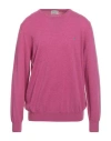 Brooksfield Man Sweater Magenta Size 46 Virgin Wool In Purple