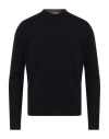 Brooksfield Man Sweater Midnight Blue Size 44 Virgin Wool In Blue