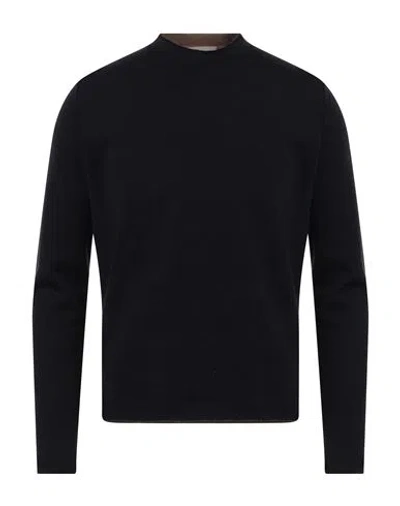 Brooksfield Man Sweater Midnight Blue Size 44 Virgin Wool