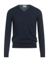 Brooksfield Man Sweater Midnight Blue Size 38 Cotton