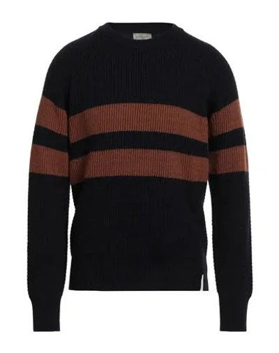 Brooksfield Man Sweater Midnight Blue Size 40 Polyamide, Viscose, Wool, Cashmere In Black