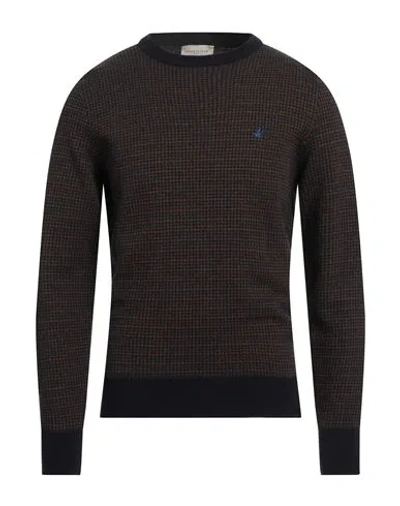 Brooksfield Man Sweater Midnight Blue Size 40 Virgin Wool, Acrylic, Wool, Viscose