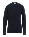 Brooksfield Man Sweater Midnight Blue Size 46 Virgin Wool, Polyamide In Blue