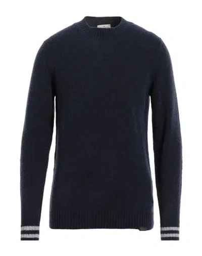 Brooksfield Man Sweater Midnight Blue Size 38 Virgin Wool, Polyamide