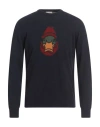 Brooksfield Man Sweater Midnight Blue Size 40 Wool