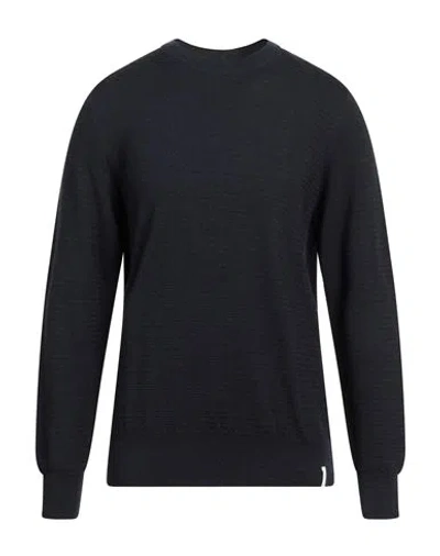 Brooksfield Man Sweater Midnight Blue Size 42 Virgin Wool