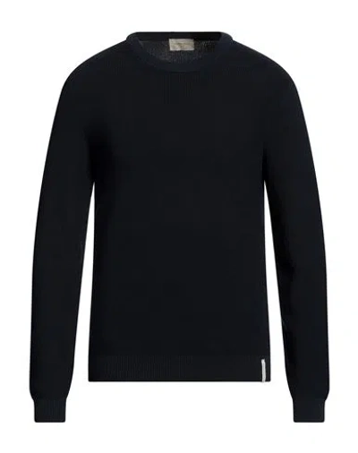 Brooksfield Man Sweater Midnight Blue Size 44 Cotton In Blue
