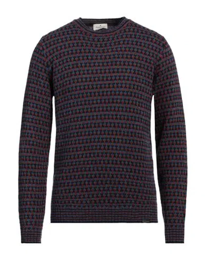 Brooksfield Man Sweater Midnight Blue Size 44 Virgin Wool, Polyamide