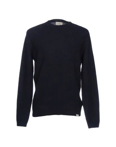 Brooksfield Man Sweater Midnight Blue Size 44 Wool