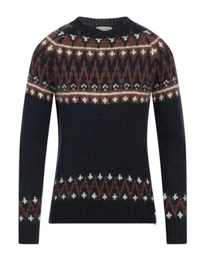 Brooksfield Man Sweater Midnight Blue Size 46 Acrylic, Alpaca Wool, Wool, Polyamide