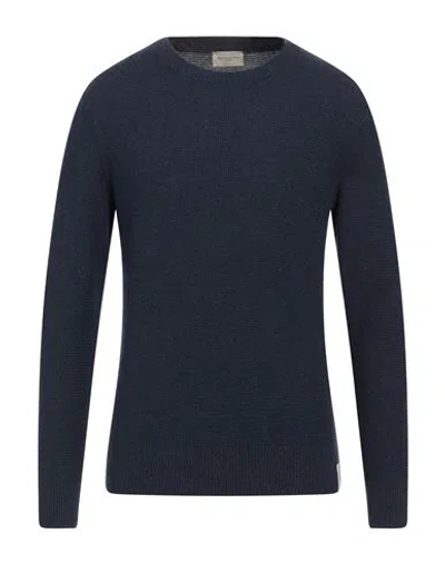 Brooksfield Man Sweater Midnight Blue Size 46 Polyamide, Viscose, Wool, Cashmere