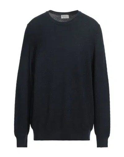 Brooksfield Man Sweater Midnight Blue Size 46 Virgin Wool