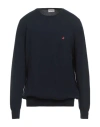 Brooksfield Man Sweater Midnight Blue Size 46 Virgin Wool