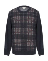 Brooksfield Man Sweater Midnight Blue Size 46 Virgin Wool, Polyamide, Wool, Silk In Blue