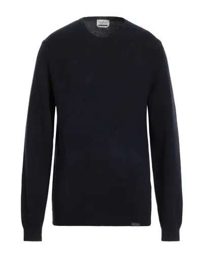 Brooksfield Man Sweater Midnight Blue Size 44 Wool, Cotton, Polyamide