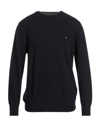 Brooksfield Man Sweater Midnight Blue Size 48 Virgin Wool