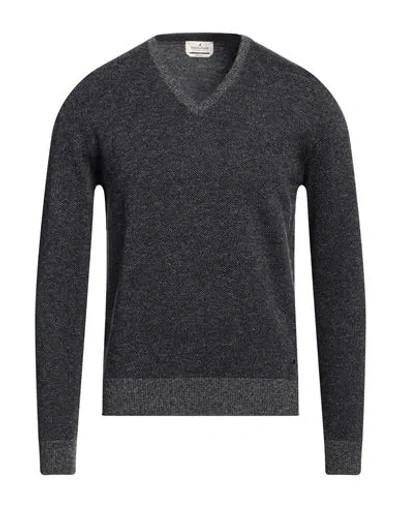 Brooksfield Man Sweater Midnight Blue Size 48 Virgin Wool