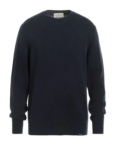 Brooksfield Man Sweater Midnight Blue Size 48 Virgin Wool, Polyamide