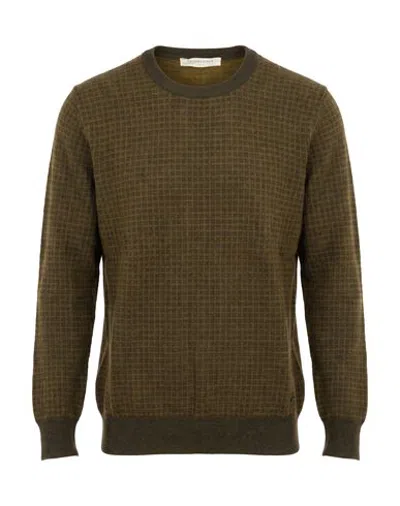 Brooksfield Man Sweater Military Green Size 36 Virgin Wool