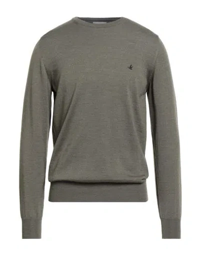 Brooksfield Man Sweater Military Green Size 40 Virgin Wool
