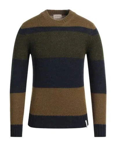 Brooksfield Man Sweater Military Green Size 46 Acrylic, Alpaca Wool, Wool