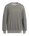 Brooksfield Man Sweater Military Green Size 48 Cotton In Green