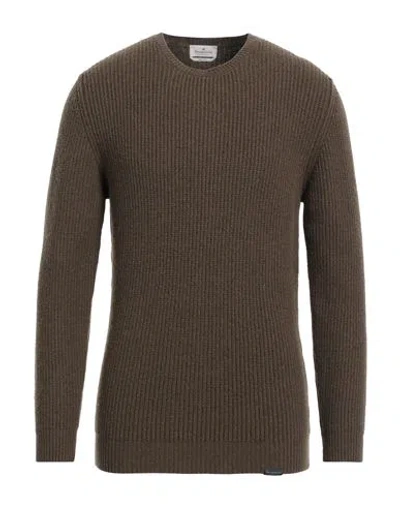 Brooksfield Man Sweater Military Green Size 46 Polyamide, Wool, Viscose, Polyester