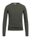 Brooksfield Man Sweater Military Green Size 48 Virgin Wool