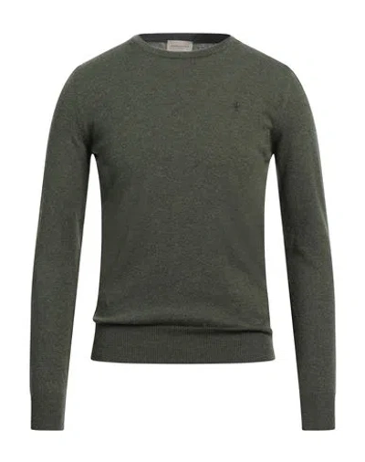 Brooksfield Man Sweater Military Green Size 48 Virgin Wool