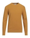 Brooksfield Man Sweater Mustard Size 44 Polyamide, Viscose, Wool, Cashmere In Brown