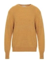 Brooksfield Man Sweater Mustard Size 46 Virgin Wool, Polyamide In Yellow