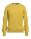 Brooksfield Man Sweater Ocher Size 44 Virgin Wool In Yellow
