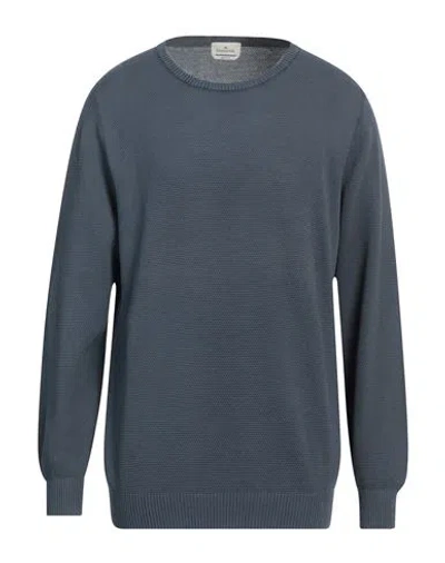 Brooksfield Man Sweater Navy Blue Size 48 Cotton