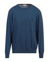 Brooksfield Man Sweater Light Grey Size 46 Virgin Wool In Navy Blue