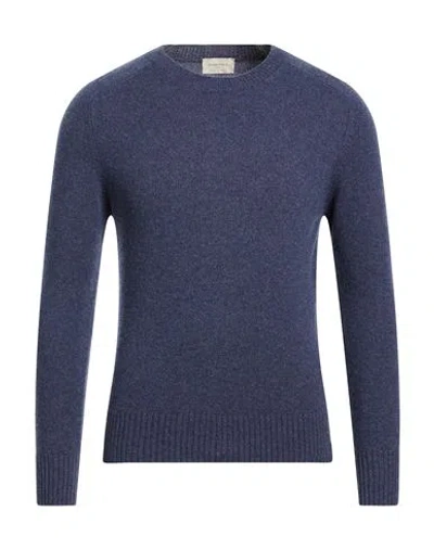 Brooksfield Man Sweater Navy Size 36 Cashmere In Multi