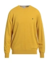 Brooksfield Man Sweater Ocher Size 44 Virgin Wool In Yellow