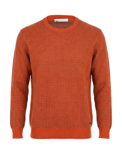 Brooksfield Man Sweater Orange Size 36 Virgin Wool