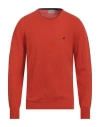 Brooksfield Man Sweater Orange Size 50 Virgin Wool